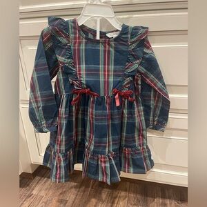 Ruffle Butts Winter Nights Plaid long sleeve Dress